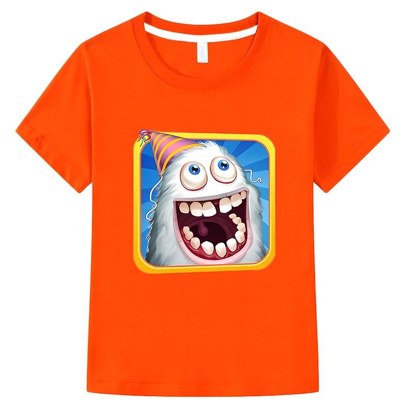 

Детская футболка Game My Singing Monster, летние хлопковые топы с короткими рукавами y2k, одежда для мальчиков и девочек, детская одежда, футболка с аниме