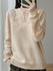 2025 Autumn/Winter Wool 3D Flower V-Neck Loose Knit Sweater