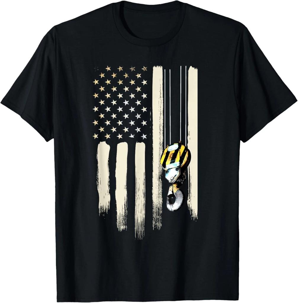 Patriotic American Flag Construction Tee Gift Unisex T-Shirt