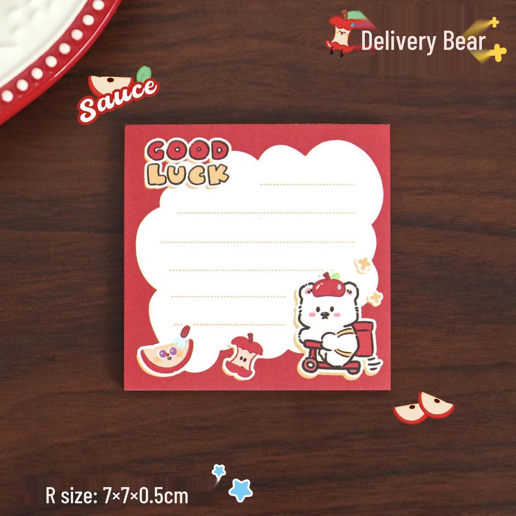 Apple Duoduo Cute Cartoon Non-Adhesive Sticky Notes for Student Planners