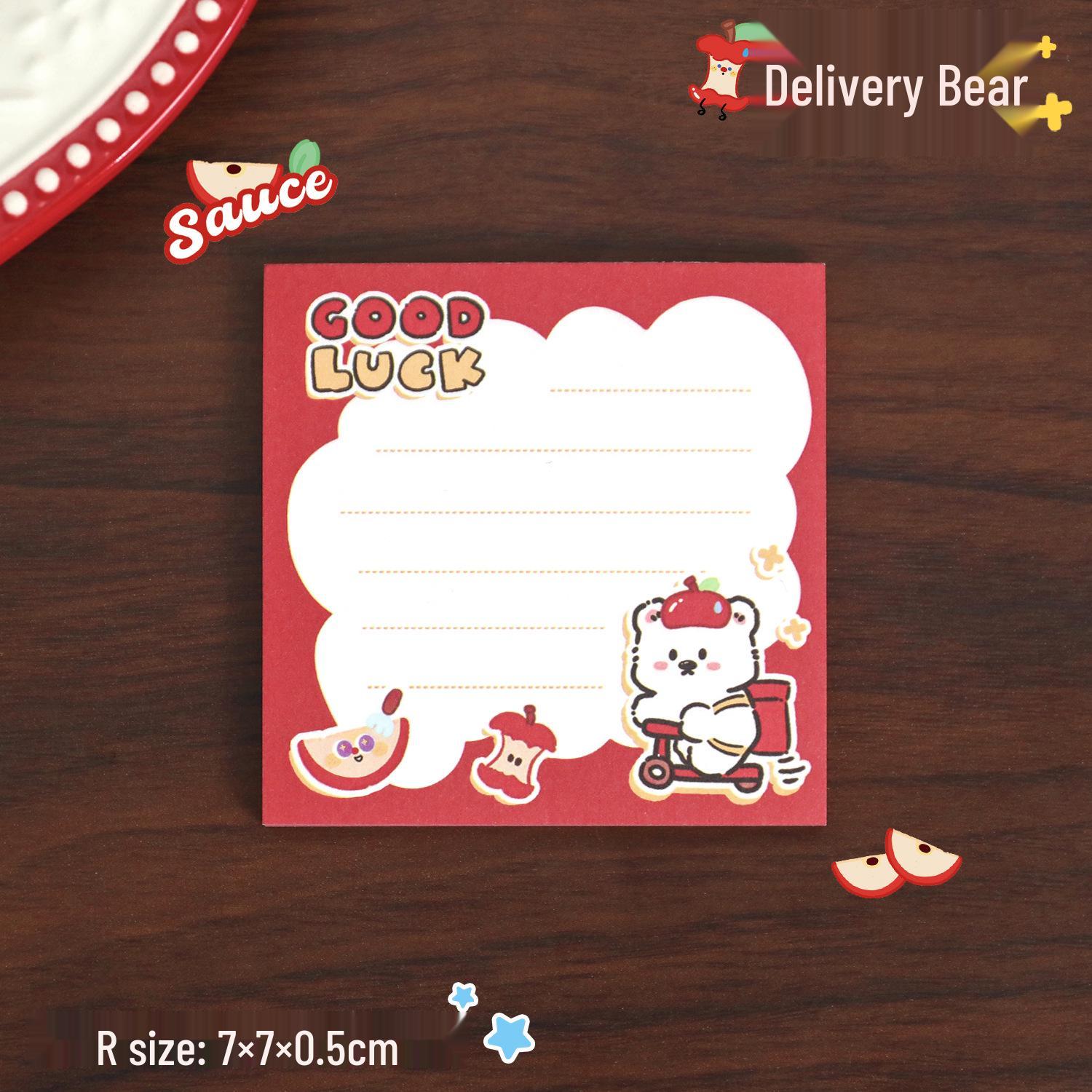 Apple Duoduo Cute Cartoon Non-Adhesive Sticky Notes for Student Planners