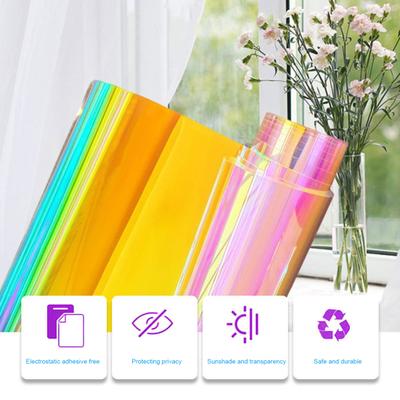 Pellicola per Finestre Staccabile Impermeabile Resistente all'Usura Facile da Incollare Adesivo Decorativo Arcobaleno per Vetro Finestra Decorazione Casa