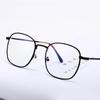 Fashion unisex square Plain glasses for men women Metal frame glasses for party eyeglasses Gentle Black Edging frame