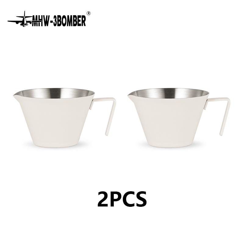 MHW-3BOMBER Nerezová odměrka na espresso s rukojetí 2/3 kusy SEspresso šálky 100 ml Domácí barista Kávové příslušenství