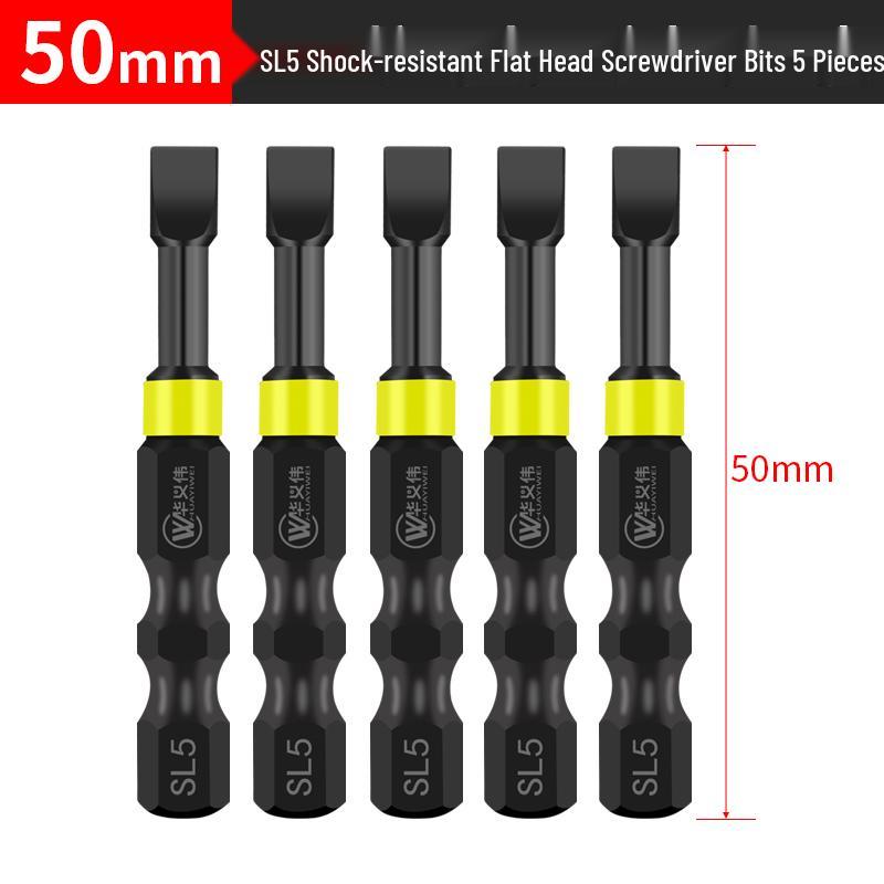 Impact-Resistant Slotted Drill & Screwdriver Bit for Electric and Pneumatic Tools
