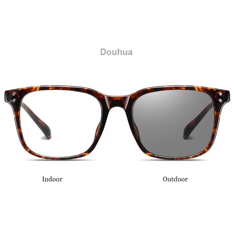 

Женские фотохромные очки с линзами, блокирующими синий свет, мужские рецептурные очки для чтения при близорукости, уличные квадратные оправы для очков из TR90 Anti blue 0