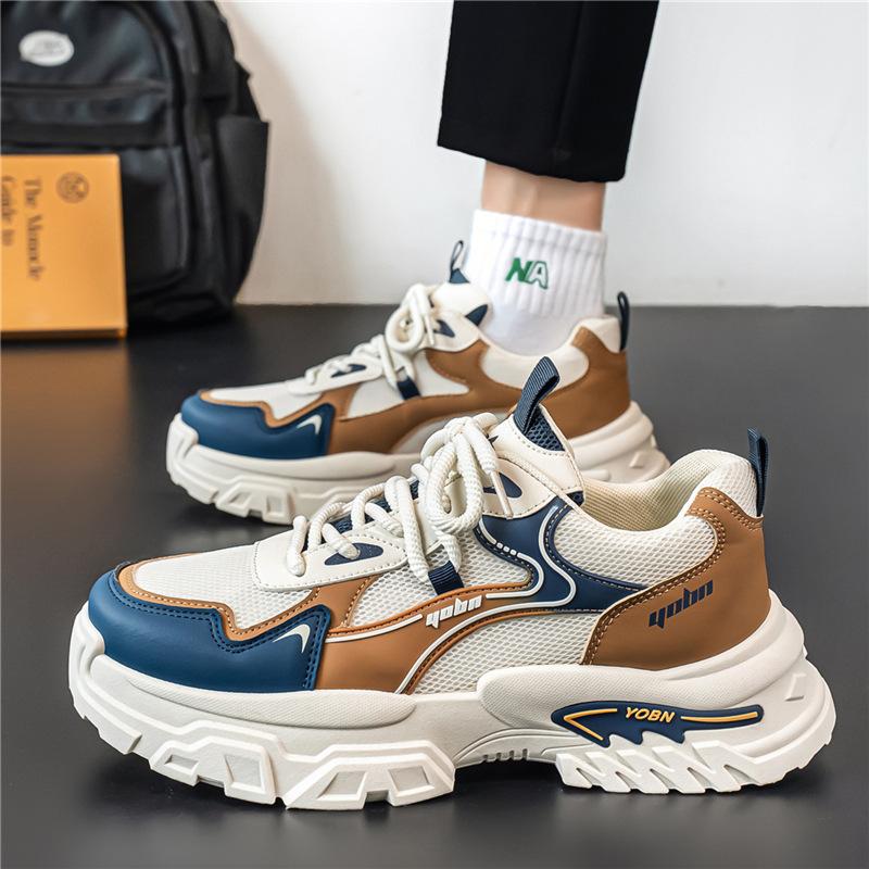 New Casual Sports Shoes Mesh Platform Men's Shoes Versatile Dad Shoes YBPLJ