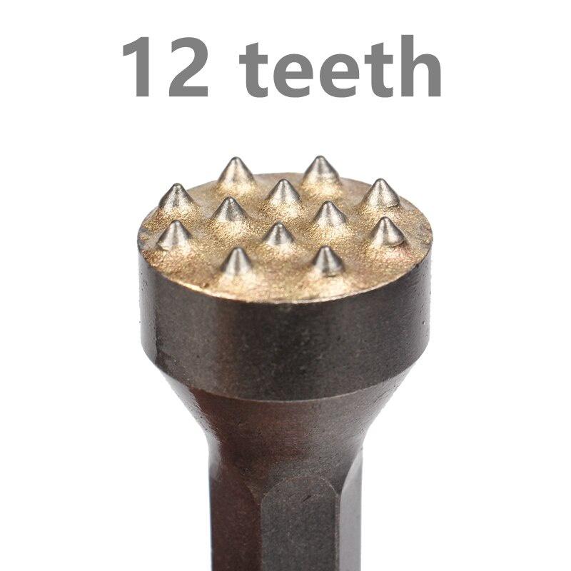 Flat Round Electric Flower Hammer Drill Bit Alloy Point Groove Gouge  Stone Slab Bridge Wall Cement Pavement Chisel