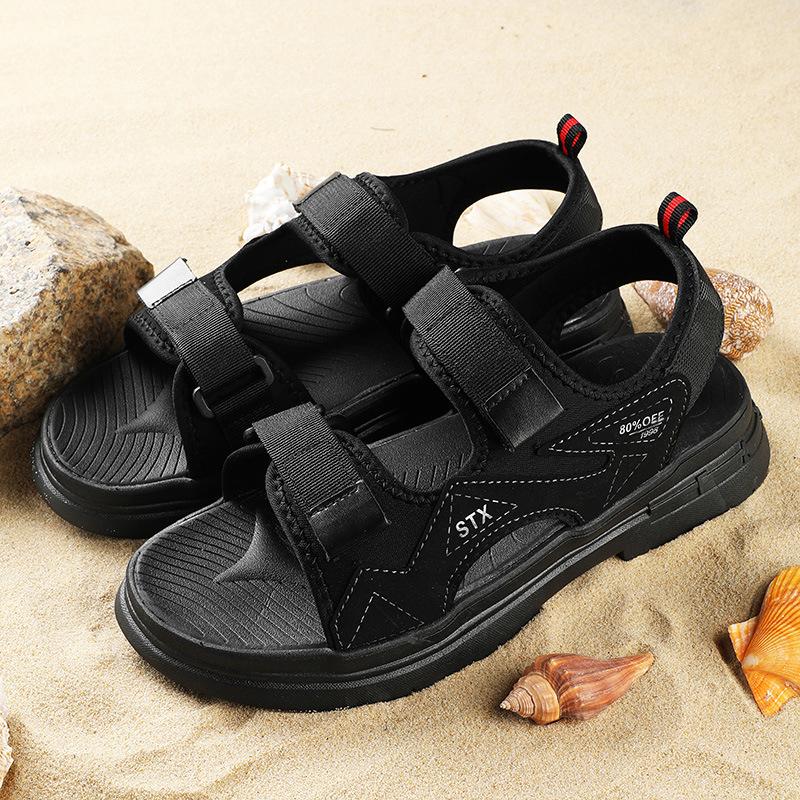 

Sandals men s new breathable non-slip versatile casual driving sandals summer outdoor non-slip wear-resistant sports beach shoes 39 чёрный