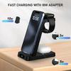 3-In-1 Wireless Charger Holder for iPhone17 16 15 14 13 12 Pro Max Plus Airpors Apple Watch Samsung S25 Fast Charging Station