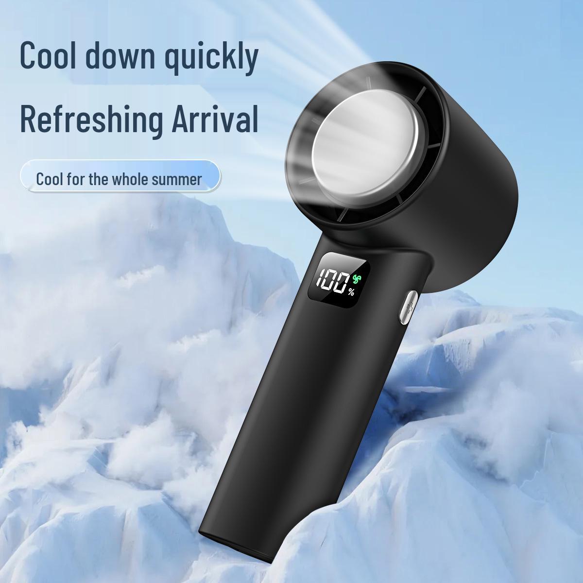 

High-Speed Portable USB Handheld Mini Fan for Outdoor Use Off-White with Nozzle Base