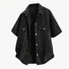 Men's Short Sleeved Shirt, Summer Collar, Inch Shirt, Loose Oversized Shirt