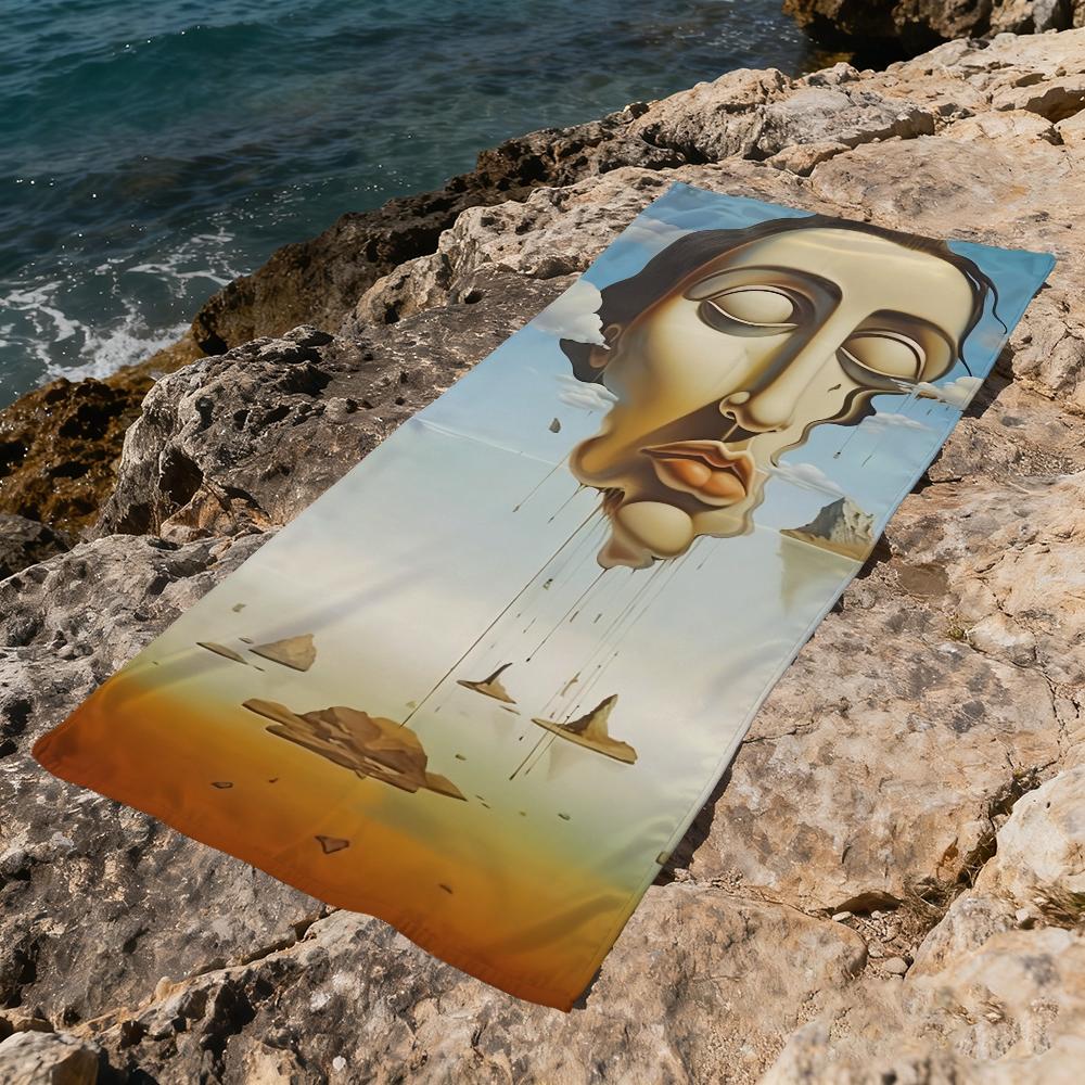 Famous Pretty S-salvador Dali Art Towel Beach Quick Dry Soft Pool Towels Gift for Travel Gym Shower Camping Sports