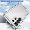 WANLONFENG MF2 Series For Samsung Galaxy S25 Ultra Case TPU Acrylic Clear Phone Cover with 2Pcs Tempered Glass Film