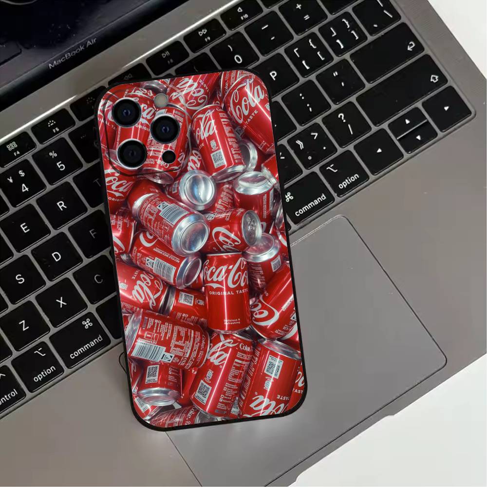 Hot C-Coca D-Drinks C-Cola  Phone Case For iPhone 17,16,15,14,13,12,11 Plus,Pro Max,XS,Soft Silicone Black Cover