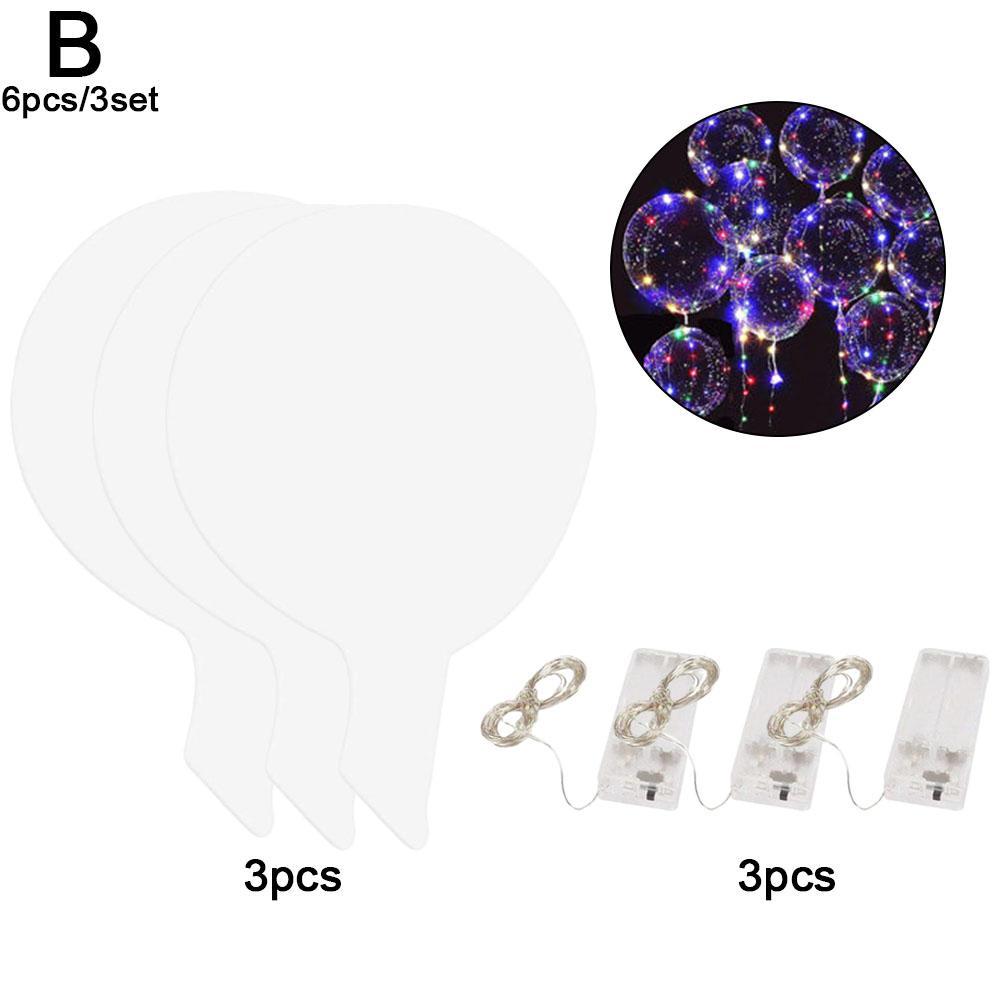 

3 Pcs Led Balloons Light Up Balloons Luminous Bobble Ball Warm Light Colorful LED Party Decoration With On/Off Switch Other