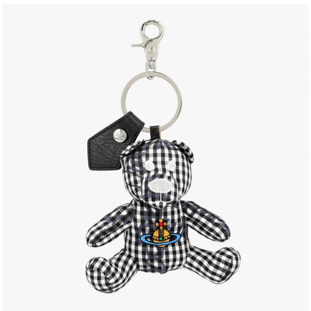 Vivienne Westwood Check Teddy Bear Keyring 82120005u W011t O302