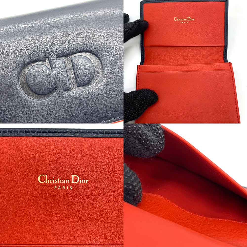 Used Dior logoCard Case leather Women