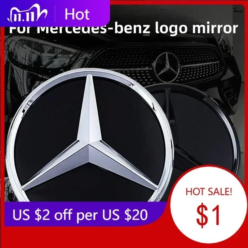 Autocollant de voiture pour Mercedes Benz L'étoile du logo de la calandre avant badge fond de rétroviseur logo 3D ABS pour Mercedes-Benz pour Mercedes-Benz W17