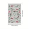1pc Red Green Christmas Holly Leaf Winter Nail Art Stickers Xmas Decals New Year Holiday Nail Supplies Self Adhesive Charms Decoration