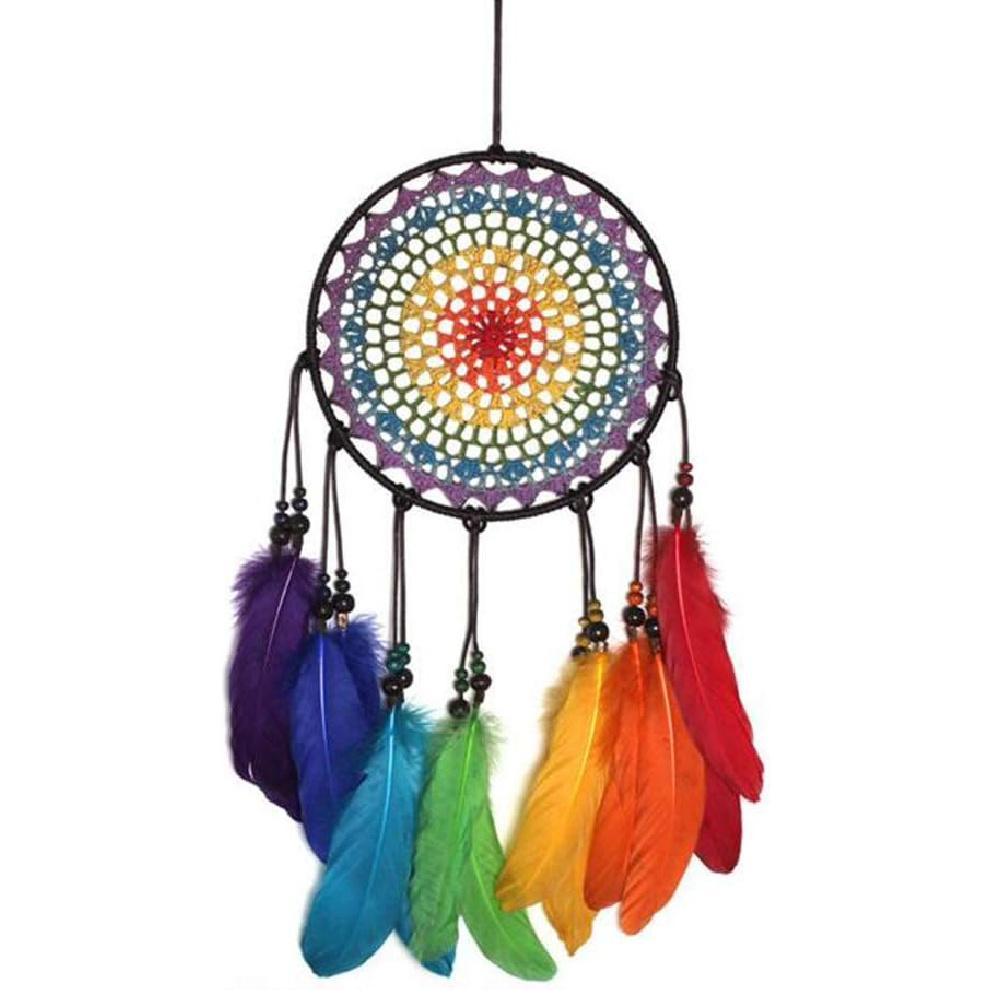 Dream Catchers for Kids, Colorful Rainbow Dream Catcher Decorations for Kids Bedroom Dreamcatcher Rainbow Color 1