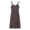 Kaslead New Arrival Women's Clothing Fashion Style Fashion French Simplicity Print Sling Half Slit Dress