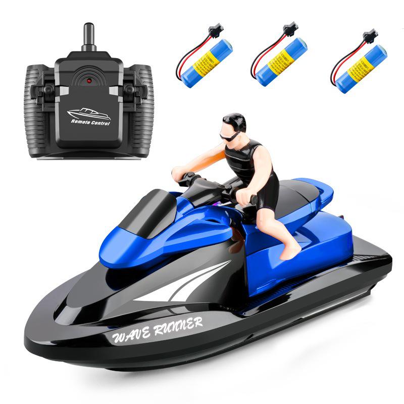 2.4G High-Speed Remote Control Motorcycle Speedboat - Electric Yacht Model Toy for Kids