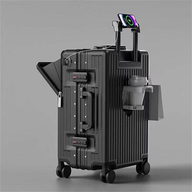 Front-Opening Spinner Luggage 24-inch