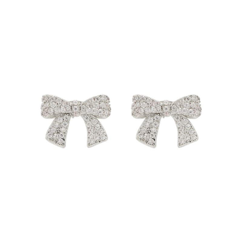 JYDDM 925 Signature Crystal Ribbon Earrings (L)
