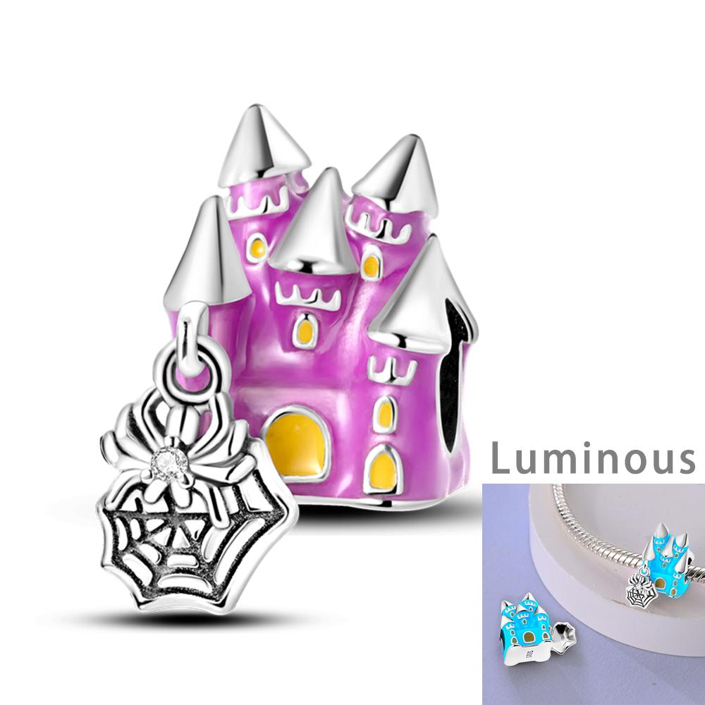 Halloween Charmscopper Black Cat Pumpkin Skull Ghost Witch Beads Pendant Fit Original Bangle Bracelet Diy Jewelry Charm