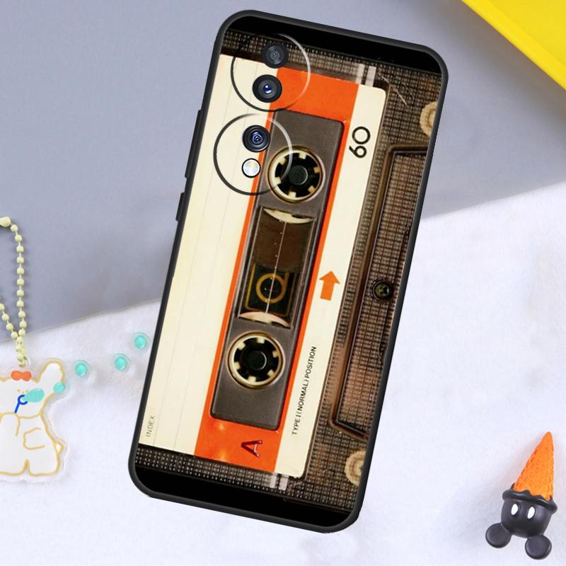 Cassette Tape Case For Huawei P20 P50 Pro P40 P30 Lite P Smart Z Nova 5T Cover For Honor 70 50 X7 X8 X9