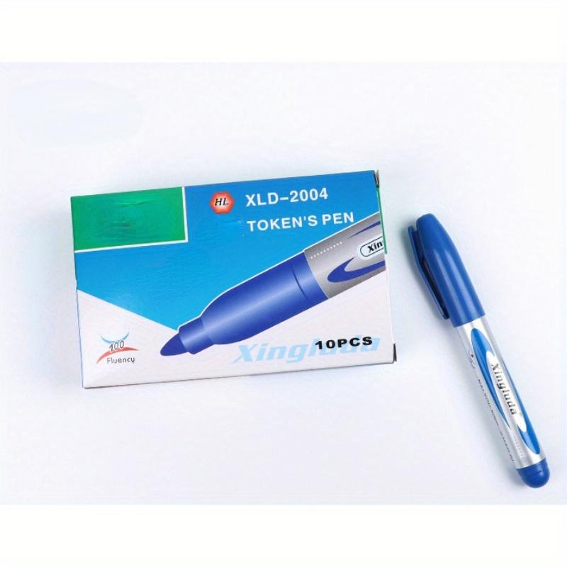 10 stk/eske Svart Tusj Falmeløs Oljepenn Skrivesaker Permanent Canetas Escolar Kontormateriell Skolemateriell