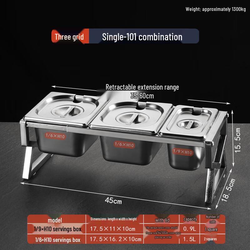 Stainless Steel Fractional Food Pan Rack Stand