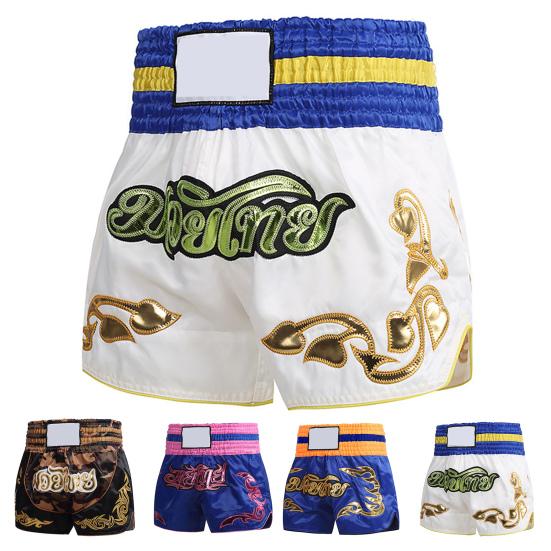 Muay Thai Boxshorts Kinder Erwachsene Damen Herren Training Kampf Kickboxen Hosen