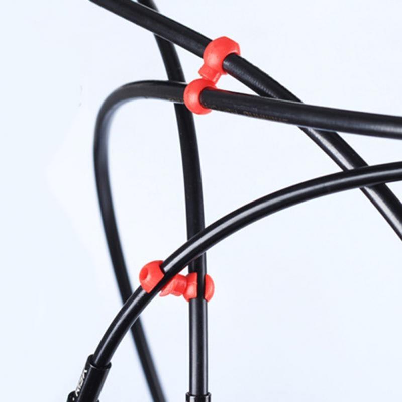 20Pcs Bike Cable Clasps Bicycles Brake Gear Cable Clips S-Hook Clip Bike Cross Lines Clip Clasps Cycling Accessories