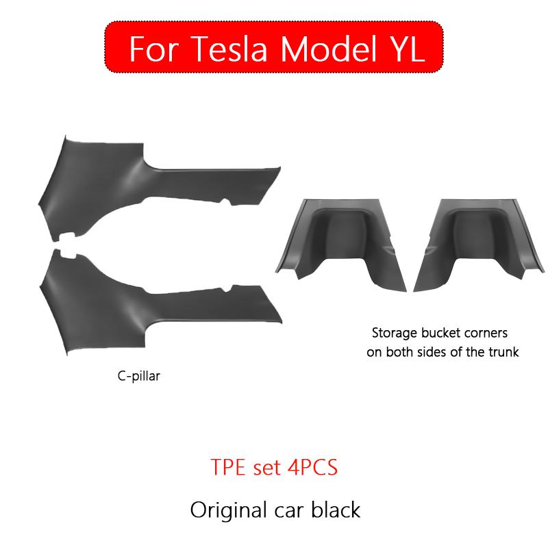 For Tesla Model YL 2026 TPE Front Rear Door Sill Protector Threshold Strip Waterproof Anti-kick Guard Panel Interior Accessories
