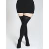 Plus Size Women Breathable High Quality  Transparent  BlackSolid Colo Thigh-High Socks Thigh High Stockings