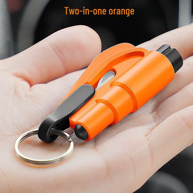 3-in-1 Safety Tool: Whistle, Car Window Breaker, Lifesaving Hammer Keychain