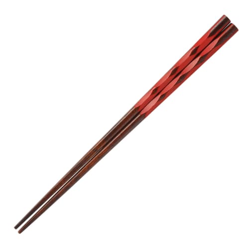 Hyozaemon Wakasa Lacquer Chopsticks with Tortoiseshell Carving, Made in Obama, Fukui Prefecture, 21.5cm