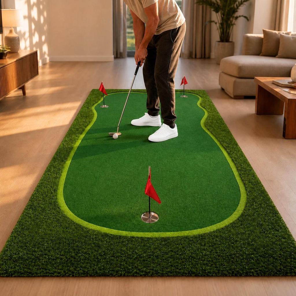 Stable Golf Putting Surface | Multiple Hole Cutouts, Green with