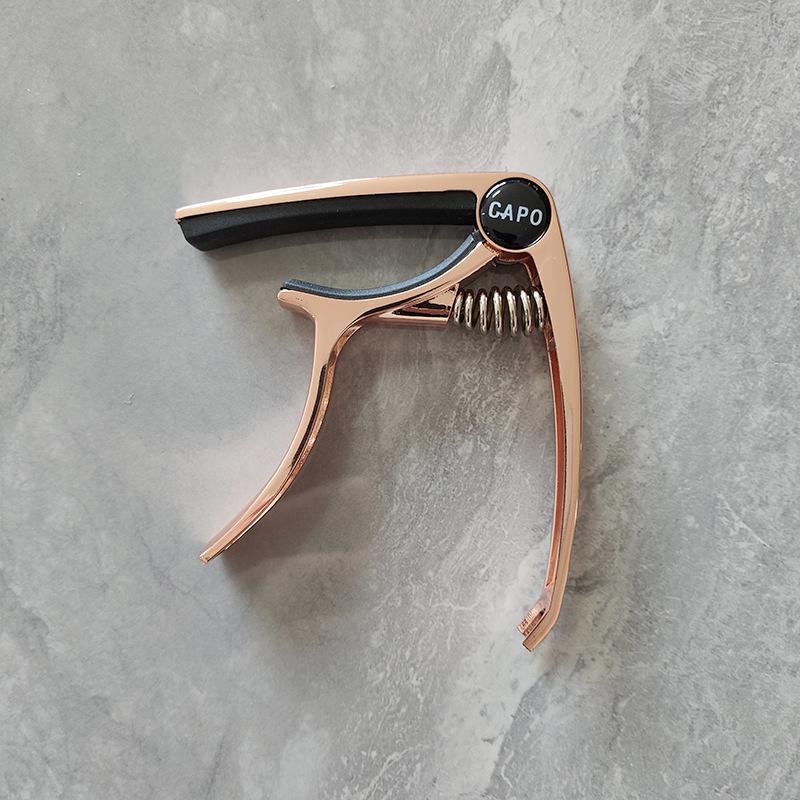 Zinc Alloy Dual-Function Capo: Electroplated Tone Changing Clip for Acoustic & Electric Guitars