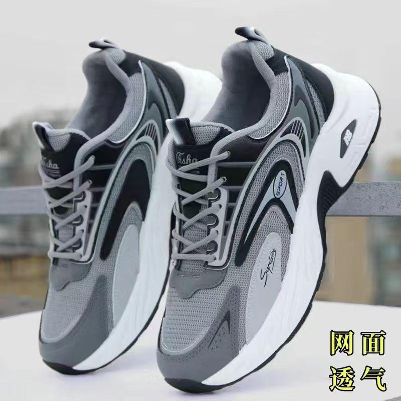 

Autumn new leisure sports student tide shoes campus breathable lightweight mesh heightening casual running shoes 39