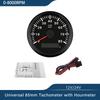 Universal 85mm Tachometer Engine RPM Gauge Set with Hourmeter for Car Boat Truck