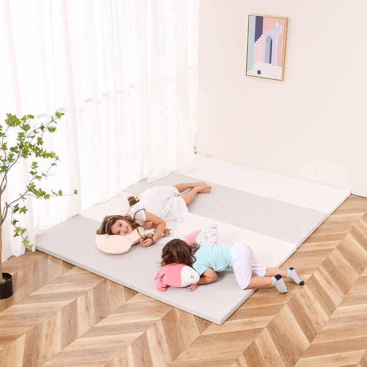 Satellite Four-Piece Gymnastics Mattress 200X100X4 Cm White And Beige