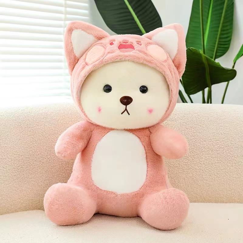 Internet celebrity transformation hat Lina bear doll plush toy ragdoll boutique doll bear doll