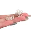 Silver Hollow Pearl Flower Opening Ring Women'S Light Luxury High-End Temperament Ring French Retro Niche Ring