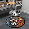 1pc Dragon Phoenix Yin Yang Symbol Chair Carpet for Office Non-Slip, Machine Washable Rug for Office - Holiday DecorMachine Made Yy25