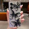 Phone Case For Tecno Pova 6 Pro 5G LI9 Case Tecno Pova 6 5G LI7 Back Cover Luxury Butterfly Flowers Transparent Soft TPU Casing