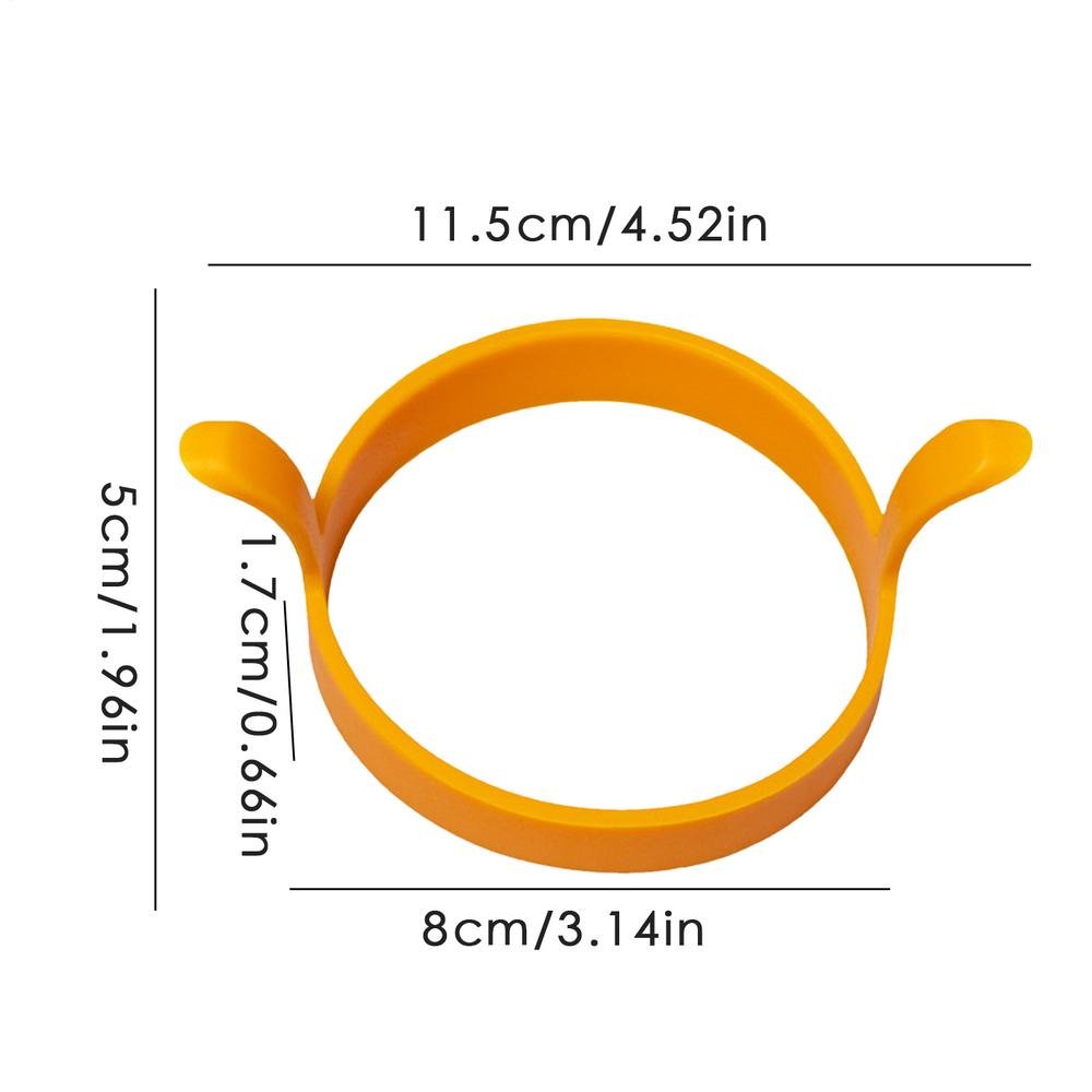 Silicone Egg Rings Circular Egg Frying Mold Non-Stick Reusable Pancake Shaper Silicone Kitchen Gadgets For Commercial Use прозрачный