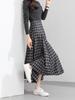 Xin Ge Plaid High Waist Fishtail A-line Skirt – Korean Style Long, Irregular Cut